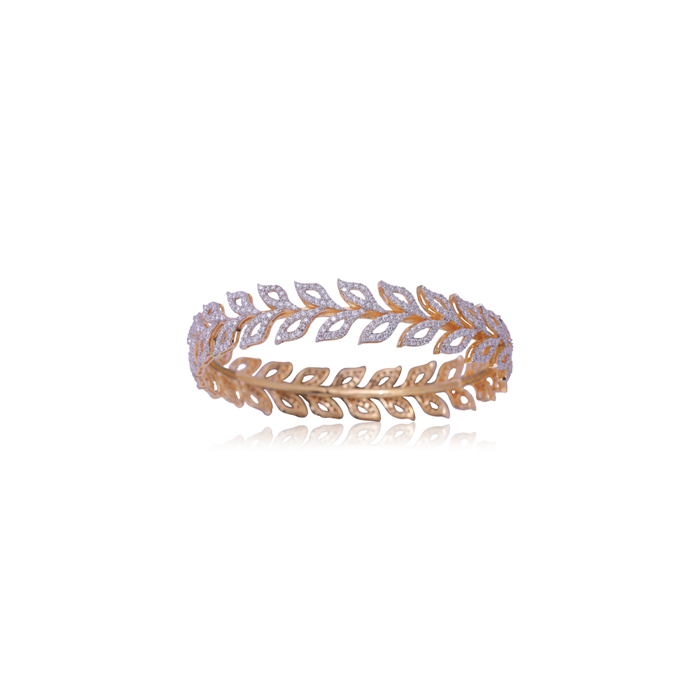 Leaf Diamond Bangle