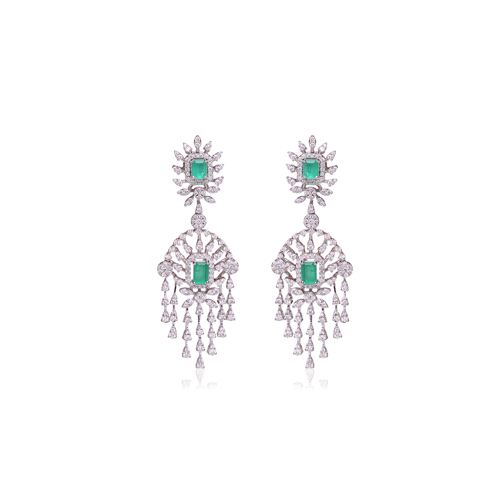 Dangling Diamond Earrings