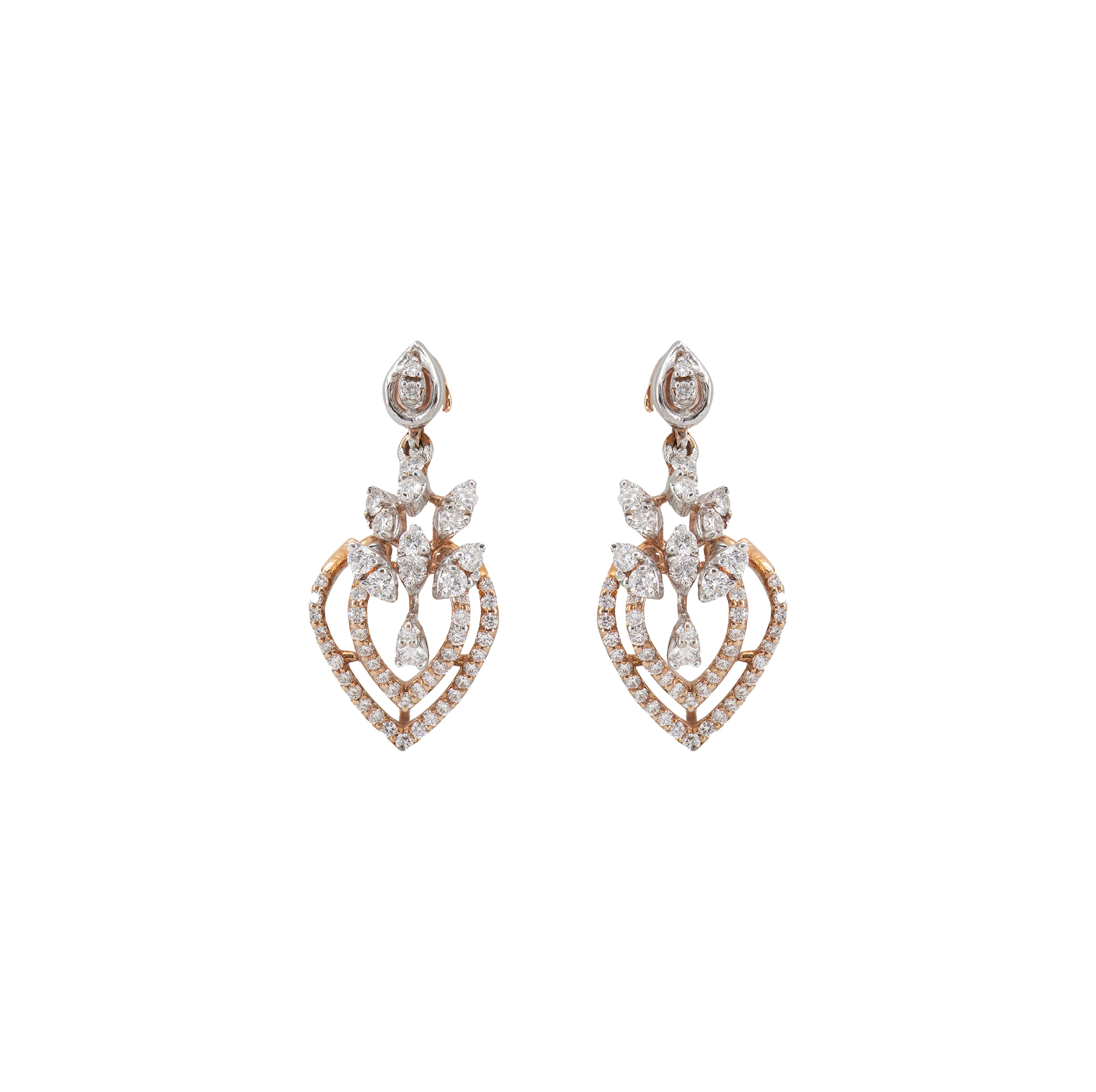 Rose Gold Diamond Earrings