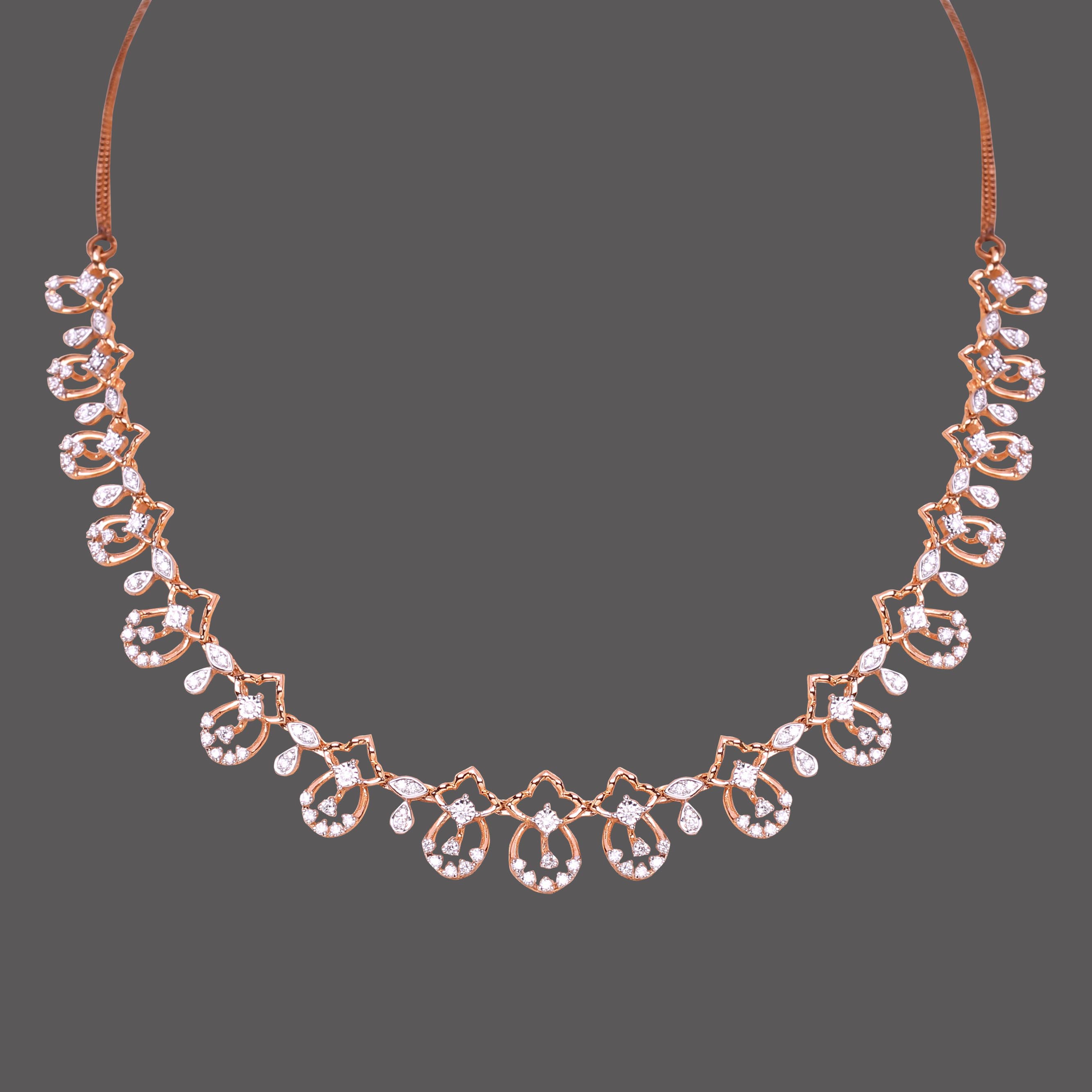 Sparkling Floral Diamond Necklace