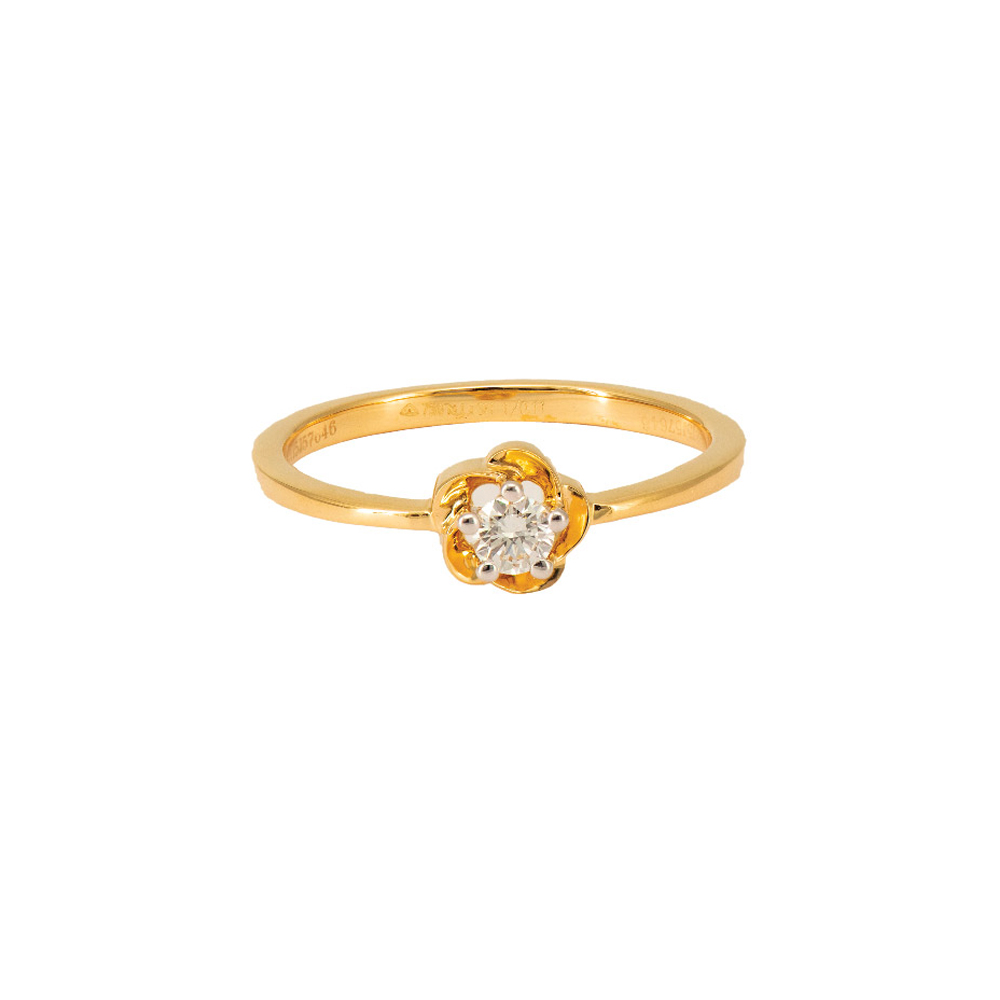 Sleek Solitaire Diamond Ring