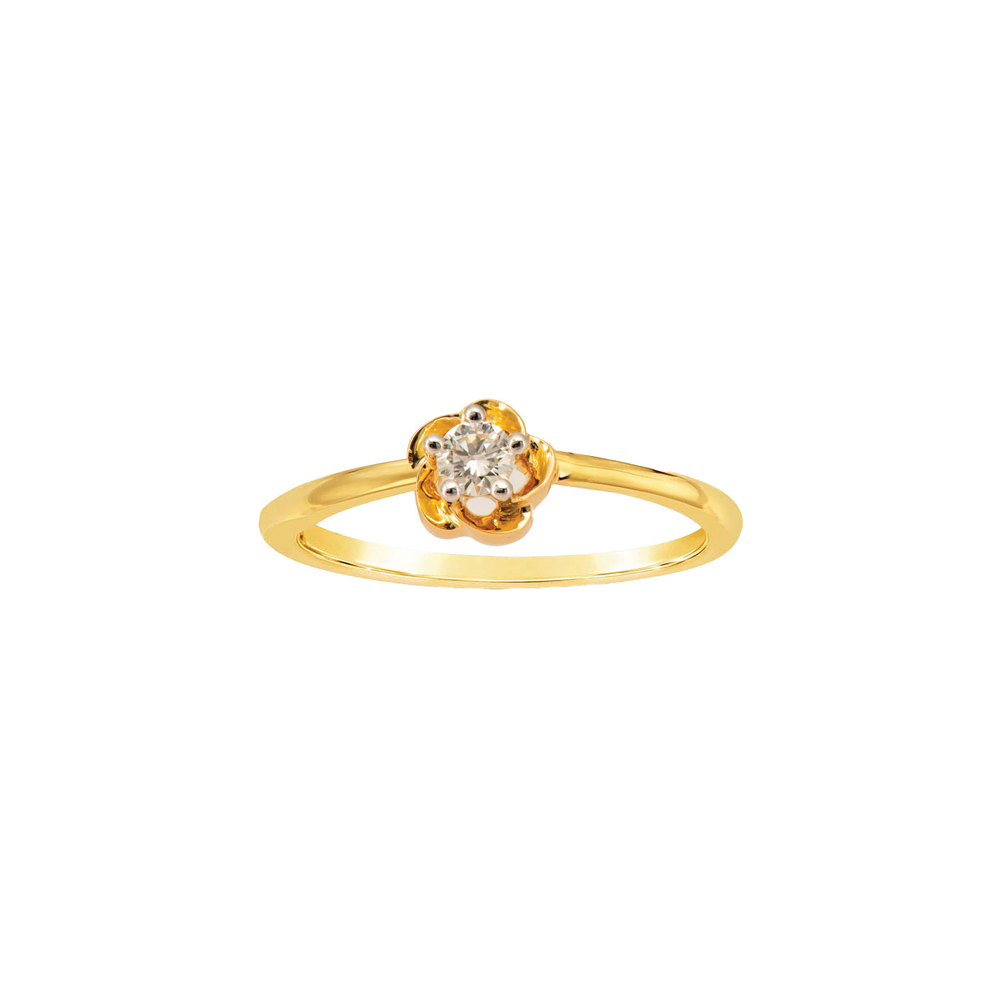 Sleek Solitaire Diamond Ring