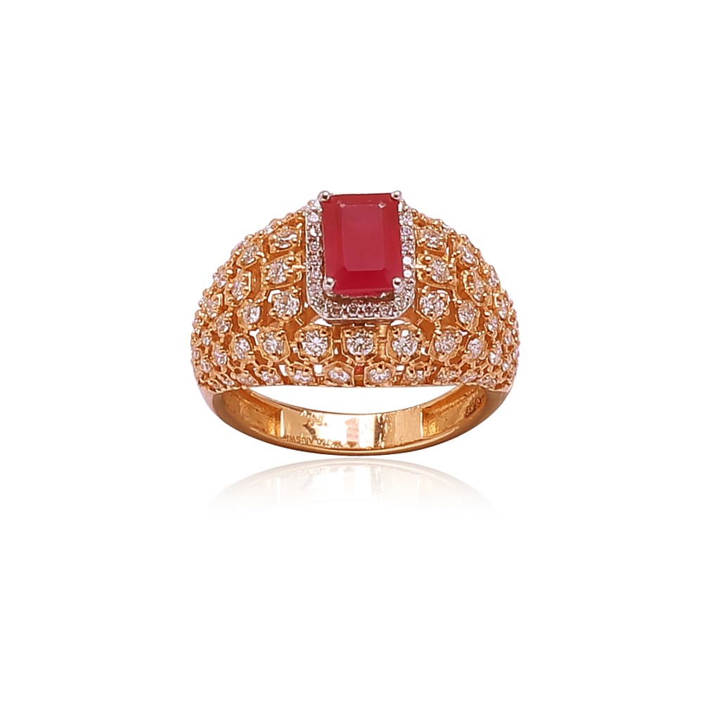 Striking Ruby Diamond Ring