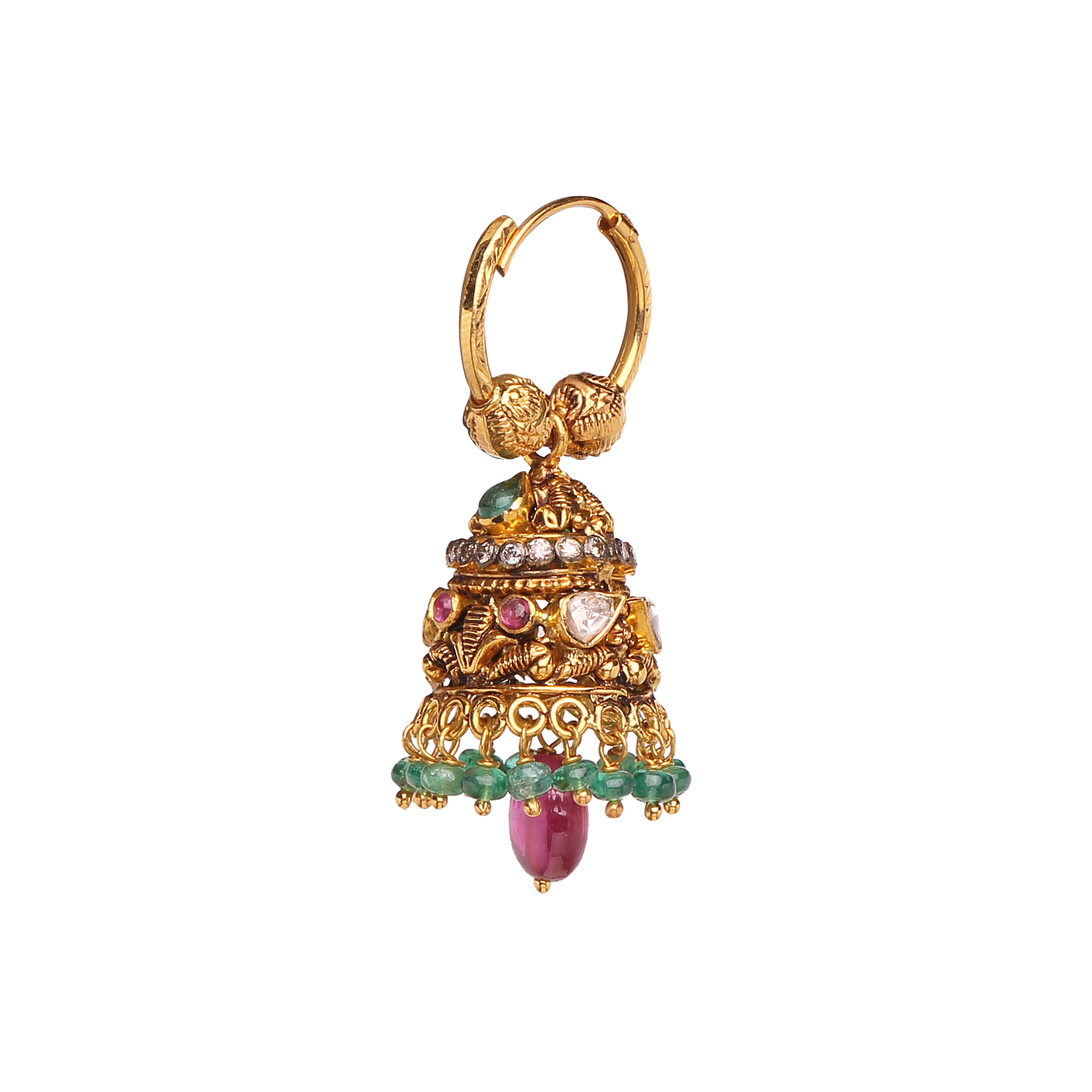 Stately Polki Jhumkis