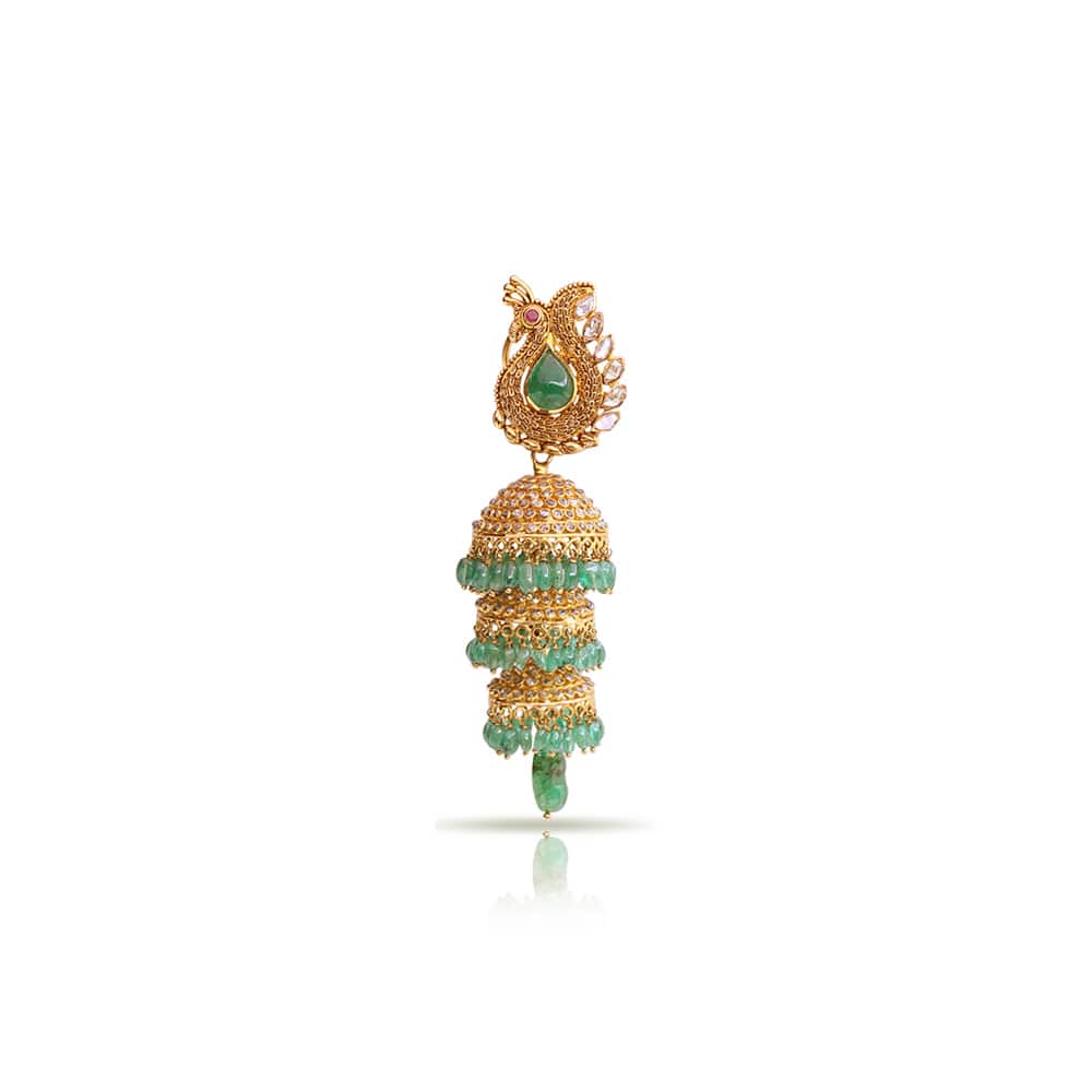 Stylish Stringing Polki Jhumki