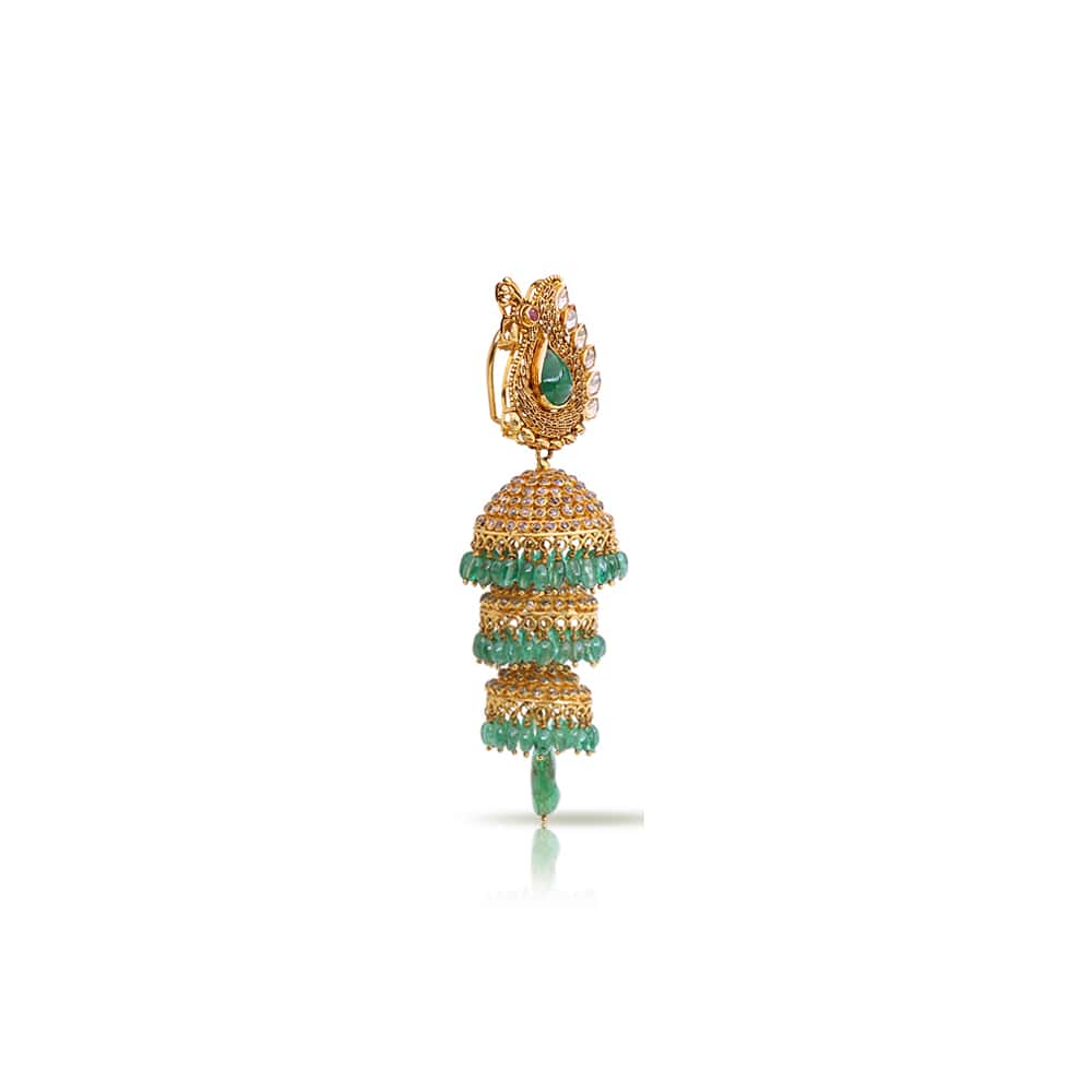 Stylish Stringing Polki Jhumki