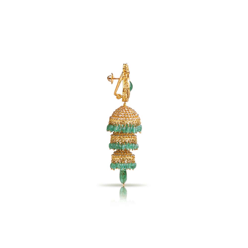 Stylish Stringing Polki Jhumki