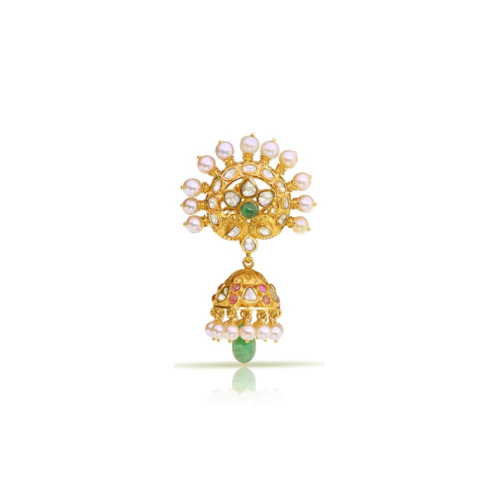 Distinctive Polki Jhumki