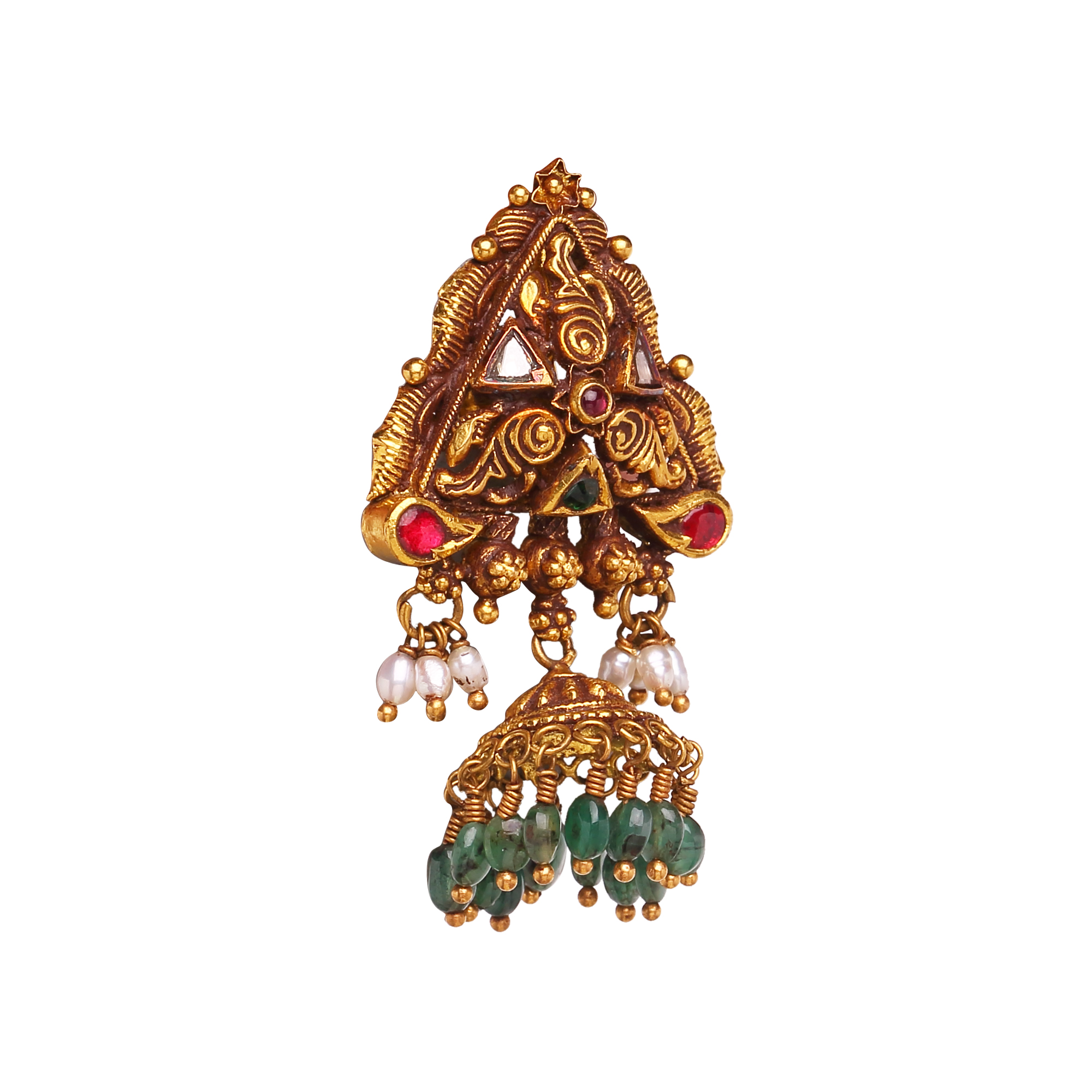 Captivating Craftsmanship Polki Jhumkis