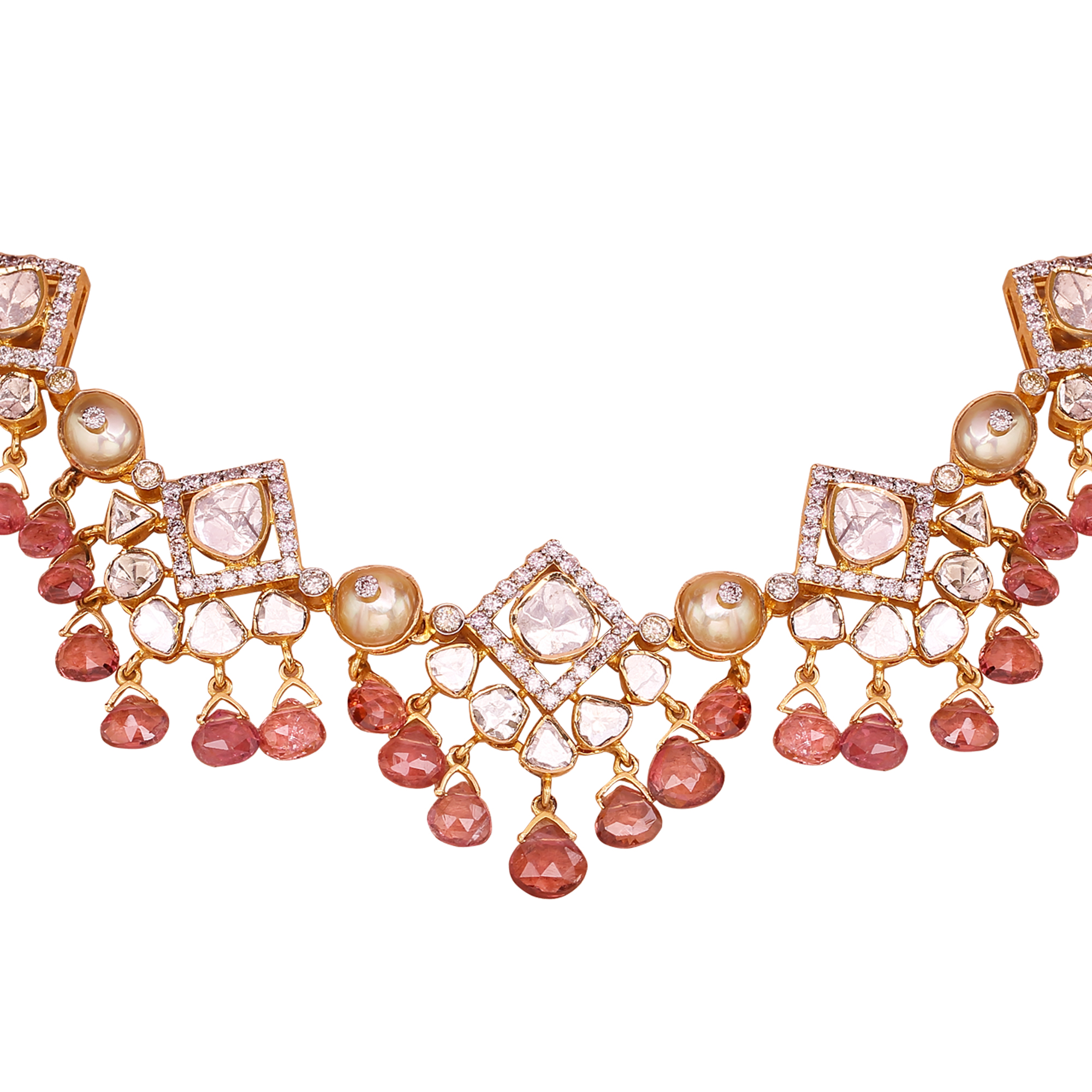 A Fusion of Elegance Polki Necklace