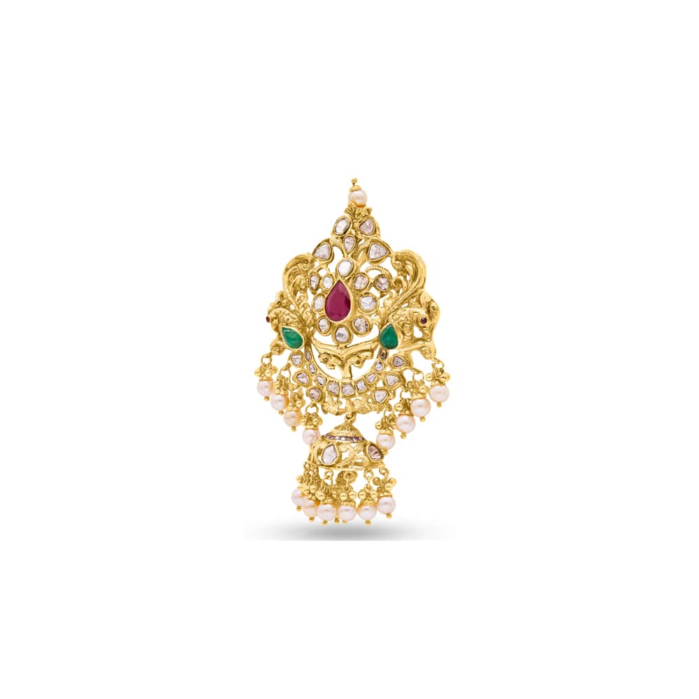 Jhumki Dangled Uncut Pendant