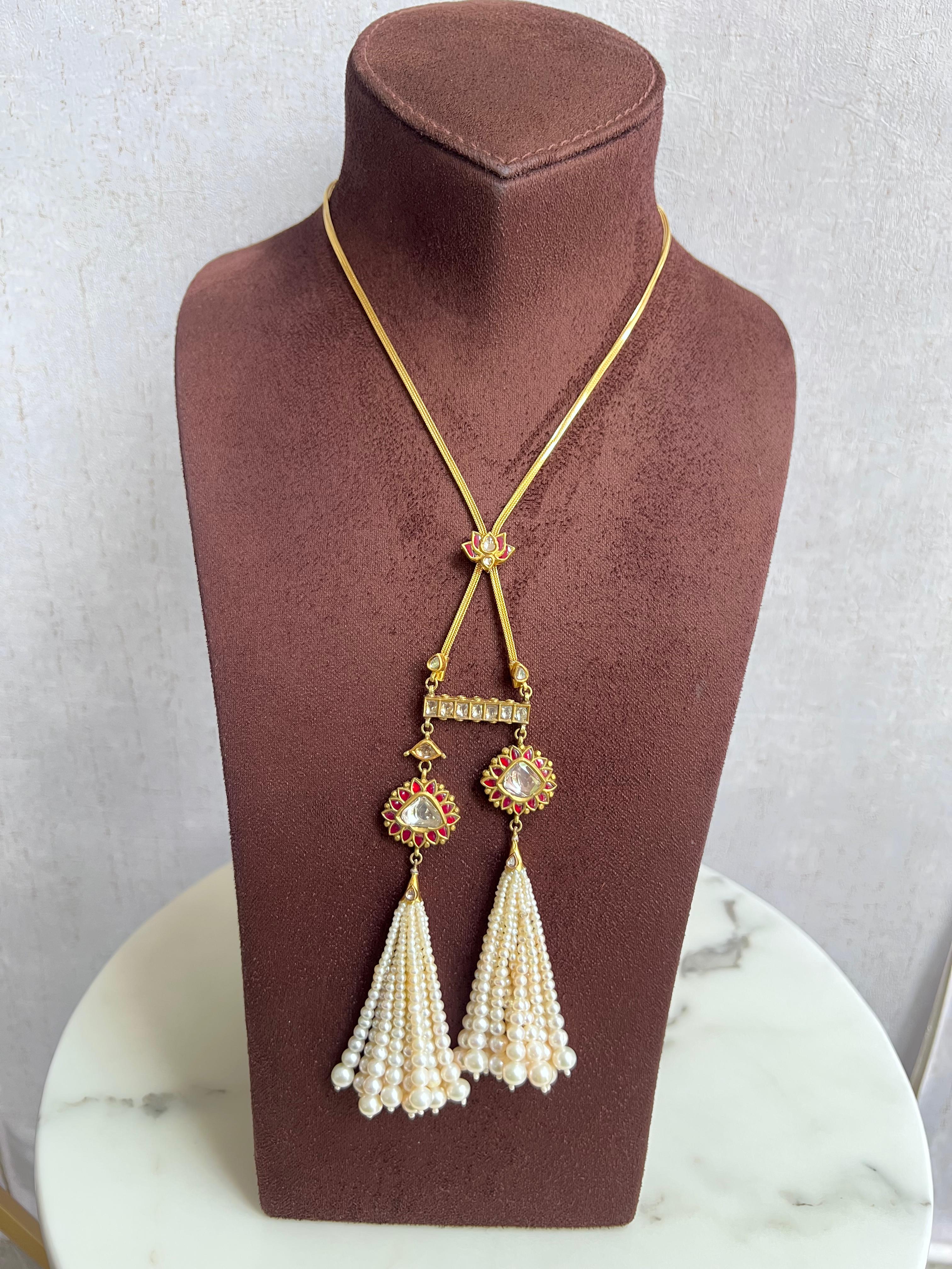 Classy Kundan Necklace with Ruby