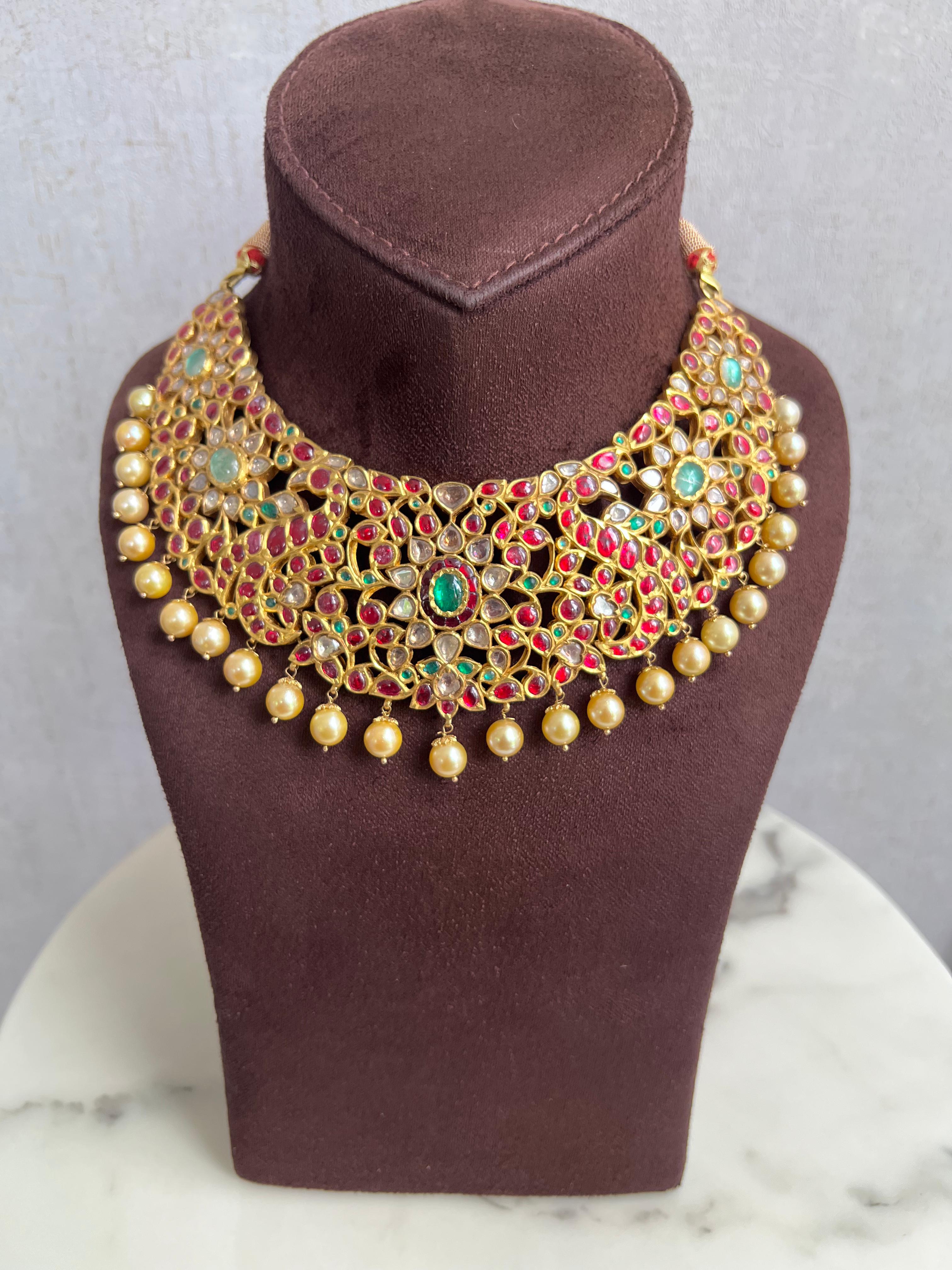 Kundan Choker with Rubies and Emerald