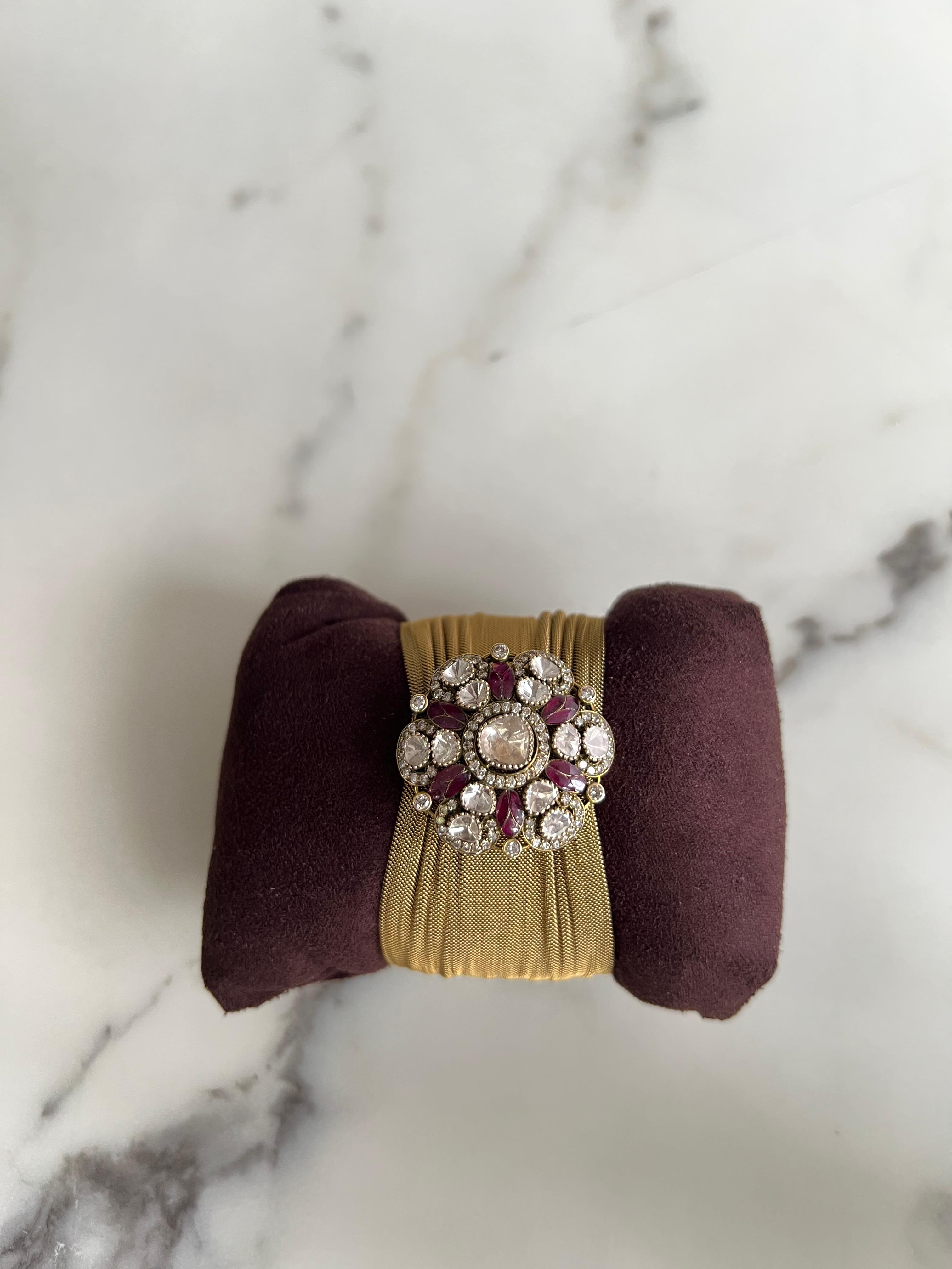 Polki Floral Cuff